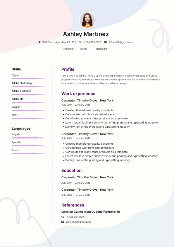 Resume Template Eclipse